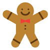 Gingerbread man icon