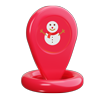 Location mark with snowman icon